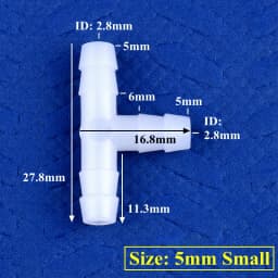5~200pcs 4~13mm White PE Tee Connector Aquarium Tank Adapter Air Pump Hose Pagoda Joints Garden Irrigation Water Pipe Connectors
