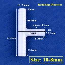 5~200pcs 4~13mm White PE Tee Connector Aquarium Tank Adapter Air Pump Hose Pagoda Joints Garden Irrigation Water Pipe Connectors