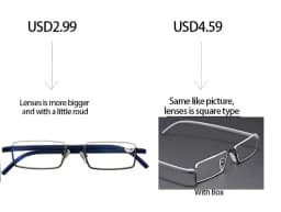 May Flower Metal Anti-Blue Light Reading Glasses Men Half Frame Prescription Eyeglasses Male TR90 Eyewear With Case óculos +1.75