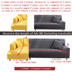 Solid Corner Sofa Covers Couch Slipcovers Elastica Material Sofa Skin Protector for Pets Chaselong Cover L Shape Sofa Armchair