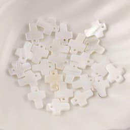 12x10x2 mm Natural Mother of Pearl White Cross Shapes Shell Beads Charms Bracelet Pendant For DIY Jewelry Making Accessories