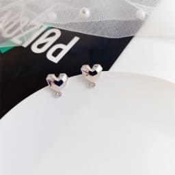10Pcs DIY Stainless Steel Earrings Back Love Heart Dangle Earrings Base Connectors Linkers for Jewelry Making Accessories