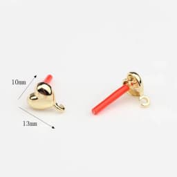 10Pcs DIY Stainless Steel Earrings Back Love Heart Dangle Earrings Base Connectors Linkers for Jewelry Making Accessories
