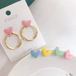 10Pcs DIY Stainless Steel Earrings Back Love Heart Dangle Earrings Base Connectors Linkers for Jewelry Making Accessories