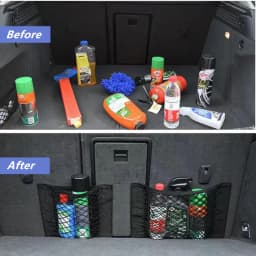 For Volkswagen VW Accessories Polo Golf 3 5 Beetle MK6 MK3 MK4 MK5 Bora CC Passat B6 B5 B7 Car Trunk Box Storage Bag Net sticker