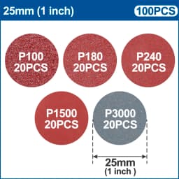 XCAN Sanding Disc 1/2/3inch Round Abrasive Dry Sandpaper with Back-up Pad For Polishing Cleaner Tools Sanding Paper