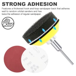 XCAN Sanding Disc 1/2/3inch Round Abrasive Dry Sandpaper with Back-up Pad For Polishing Cleaner Tools Sanding Paper