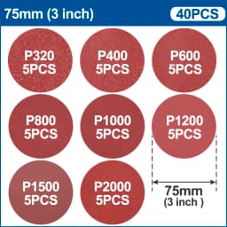 XCAN Sanding Disc 1/2/3inch Round Abrasive Dry Sandpaper with Back-up Pad For Polishing Cleaner Tools Sanding Paper