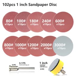 XCAN Sanding Disc 1/2/3inch Round Abrasive Dry Sandpaper with Back-up Pad For Polishing Cleaner Tools Sanding Paper