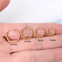 6/8/10/12mm Tiny Korean Small Stainless Steel Round Mini Little Good Huggie Hoop Earrings for Women Cartilage Piercing Loop Ring
