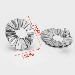 10pcs Lot Stainless Steel Gold Earrings Ripple Flower Hooks Posts Earrings Back for DIY Jewelry Making Supplies Wholesale Bulk
