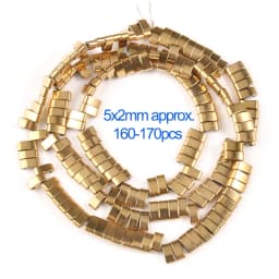AAA+ Color Retention Gold-Plated Hematite Beads Natural Stone Round Cube Spacer Loose Beads for jewelry Making DIY Bracelet 15''
