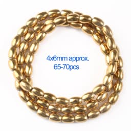 AAA+ Color Retention Gold-Plated Hematite Beads Natural Stone Round Cube Spacer Loose Beads for jewelry Making DIY Bracelet 15''