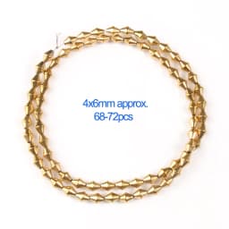 AAA+ Color Retention Gold-Plated Hematite Beads Natural Stone Round Cube Spacer Loose Beads for jewelry Making DIY Bracelet 15''
