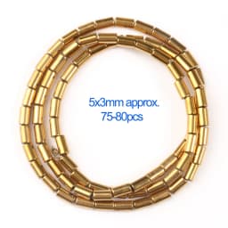 AAA+ Color Retention Gold-Plated Hematite Beads Natural Stone Round Cube Spacer Loose Beads for jewelry Making DIY Bracelet 15''