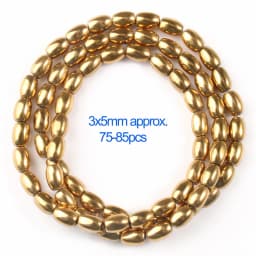 AAA+ Color Retention Gold-Plated Hematite Beads Natural Stone Round Cube Spacer Loose Beads for jewelry Making DIY Bracelet 15''