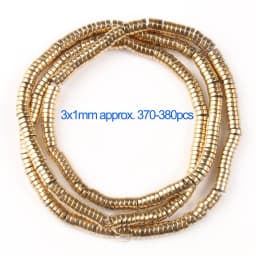 AAA+ Color Retention Gold-Plated Hematite Beads Natural Stone Round Cube Spacer Loose Beads for jewelry Making DIY Bracelet 15''