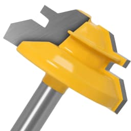 45 Degree Lock Miter Router Bit 1/4" 6mm Shank Woodworking Tenon Milling Cutter Tool Drilling Milling For Wood Carbide Alloy