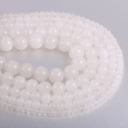 Natural stone beads Frost White Jades 4/6/8/10/12mm Round Ball loose beads for Jewelry Making Necklace DIY Bracelets Accessories
