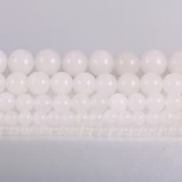Natural stone beads Frost White Jades 4/6/8/10/12mm Round Ball loose beads for Jewelry Making Necklace DIY Bracelets Accessories