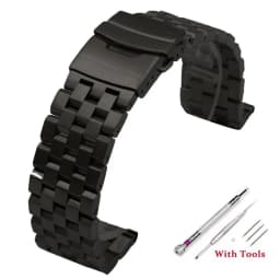 18mm 20mm 22mm 24mm 26mm High Quality Full Solid Stainless Steel Flat Interface Watch Band Straps Wristband Bracelet With Tools