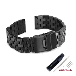 18mm 20mm 22mm 24mm 26mm High Quality Full Solid Stainless Steel Flat Interface Watch Band Straps Wristband Bracelet With Tools
