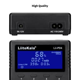 LiitoKala Lii-PD4 LCD Battery Charger for 18650 26650 21700 18350 AA AAA 3.7V/3.2V/1.2V/1.5V lithium NiMH battery 18650 charger