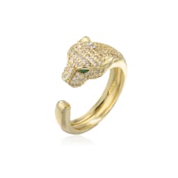 Fashion Full CZ Inlaid Animal Ring Opening Personality Unisex Ring Party Jewelry Gift Dropshipping