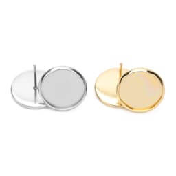 20pc Hypoallergenic Stainless Steel Stud Earring Diy Findings 6mm 8mm 10mm 12mm Cameo Cabochon Base Settings Diy Jewelry Making