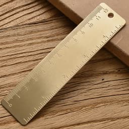 Vintage Brass Straight Ruler For Students Creative Metal Triangle Ruler Protractor Stationery Measuring Tool School Supplies New
