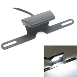DOT/CE/E-marked 12V Motorbike LED License Number Plate Lights W/License Plate Bracket Holder Universal For Motorcycles