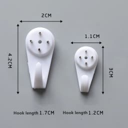 10Pcs Wall Decoration Installation Seamless Hooks Nail Kitchen Living Room Bedroom Home Daily Hanging Wall Invisible Hook White