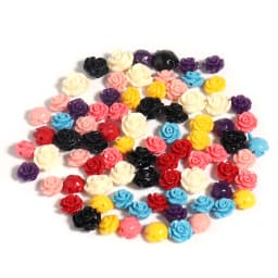 1 Strand 6 8 10 12 15mm Rose Camelia Flower Beads Artificial Coral Beads For Jewelry Making DIY Bracelet Neckalce Accessoires