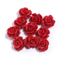 1 Strand 6 8 10 12 15mm Rose Camelia Flower Beads Artificial Coral Beads For Jewelry Making DIY Bracelet Neckalce Accessoires