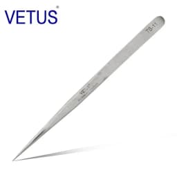 1pcs VETUS TS series Stainless Steel Industrial Anti-static Tweezers Watchmaker Repair Tools With Security Label