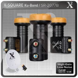 X-Square Ku Band LNB Noise Figure:0.1dB Supper Quality 4k Universal Twin LNB For Satellite TV Receiver Dish TV LNBF