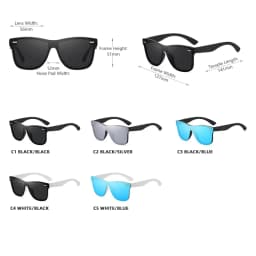 Luxury Square Polarized Sunglasses Men Women Fashion One-piece Sun Glasses Unisex Vintage Mirror Blue Driving Eyewear UV400