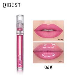 QIBEST Moisturizer Plumper Lip Gloss Long Lasting Transparent Lipgloss Base Watery Luster Glossy Lip Tint Waterproof Lips Makeup