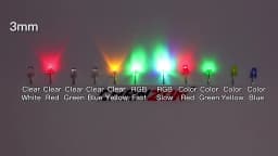 100 Pcs 3mm Led Diode Flashing White Red Green Blue Yellow Rgb Fast Slow Flash Diffused Clear Color Changing Light Emitting Lamp