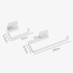 Punch Free Kitchen Paper Roll Holder Towel Hanger Rack Bar Cabinet Rag Hanging Bathroom Organizer Tools