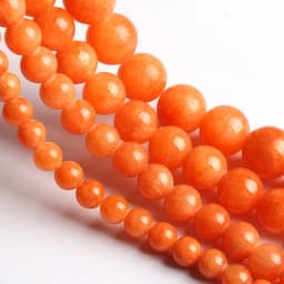 Natural Orange Jades Chalcedony Stone Beads Round Loose Beads For Jewelry Making 15"Strand 6 8 10 12mm DIY Bracelet Necklace