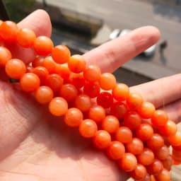 Natural Orange Jades Chalcedony Stone Beads Round Loose Beads For Jewelry Making 15"Strand 6 8 10 12mm DIY Bracelet Necklace
