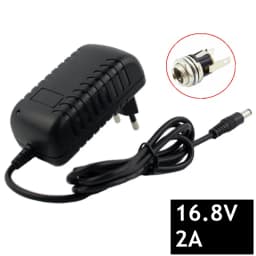 16.8V 2A Li-ion Battery Charger for 14.4V 18650 Lithium Battery 5.5mm X 2.1mm DC Power Jack Socket Female Panel Mount Connector