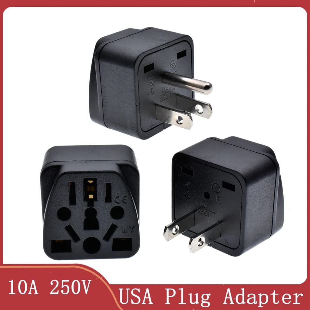 New Universal German Russia AU UK Kr EU to US AC Power Socket America Plug USA Travel Charger Japan Adapter Converter Type B 10A