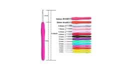 KOKNIT 1pcs Crochet Hook Mix Size 1.0mm to 10.0mm Soft Handle Knitting Hooks Needles DIY Craft Yarn Sewing Needle For Mom's Gift