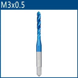 XCAN Metric Screw Tap 1pc HSS M2-M6 Thread Tap Nano Blue Coated Machine Plug Tap Threading Tools Spiral Tap Drill