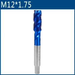 XCAN Metric Screw Tap 1pc HSS M2-M6 Thread Tap Nano Blue Coated Machine Plug Tap Threading Tools Spiral Tap Drill