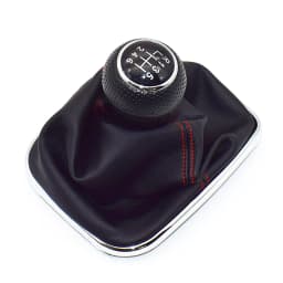 23mm 5 / 6 Speed Shifter Manual Gear Shift Knob Gaitor Boot for Volkswagen VW MK4 Golf 4 IV GTI R32 Jetta Bora Red Stitch