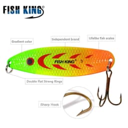 NGB 1PC 18g 28g Spinner Fishing Lure Metal Bait Spoon Fishing Tackle Vissen Pesca Sequin Paillette Single Hooks
