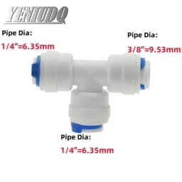 1pcs RO Water Hose Connection Straight Elbow Tee Cross 1/4" 3/8" Coupling Plastic Quick Pipe Fitting Reverse Osmosis Connector